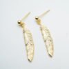 Japanese light luxury jewelry s925 sterling silver plated 18K gold vintage feather earrings Simple Japanese and Korean earrings jewelry Earrings 9 Japanese light luxury jewelry s925 sterling silver plated 18K gold vintage feather earrings Simple Japanese and Korean earrings jewelry Earrings 9