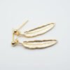 Japanese light luxury jewelry s925 sterling silver plated 18K gold vintage feather earrings Simple Japanese and Korean earrings jewelry Earrings 12 Japanese light luxury jewelry s925 sterling silver plated 18K gold vintage feather earrings Simple Japanese and Korean earrings jewelry Earrings 12