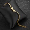 Exquisite Cute Bow Bracelet Bracelet Copper Plated 18k Gold Bracelet Bracelets 8