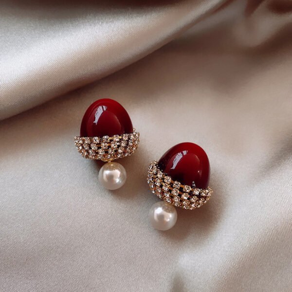 Women’s Cherries Earrings S925 Silver Needle Red Cherry Earrings 3