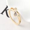 14k Gold Zircon Ring Ring Student Joint Ring Rings 11