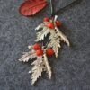 Red bean maple leaf tassel sweater chain Accessories 9