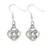 Simple Bright Rhinestone Glossy Rose Ear Hook Earrings 9