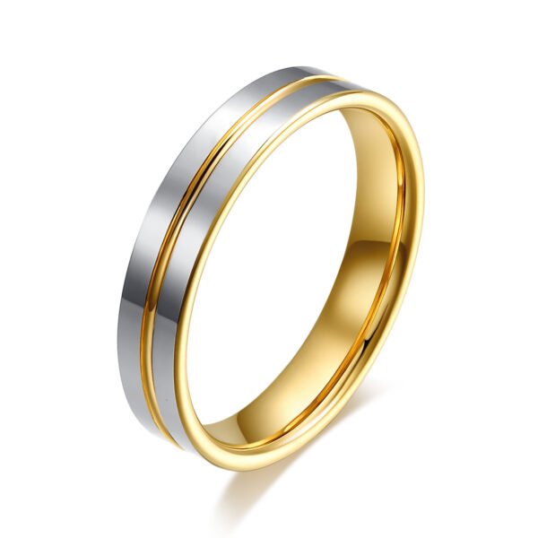 A Pair Of Tungsten Gold Rings For Men And Women For Marriage Proposal Gold Ring Promos25 3