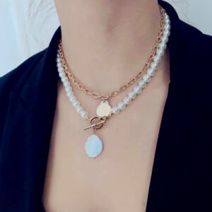 French Simple Style OT Buckle Neck Chain Clavicle Necklaces