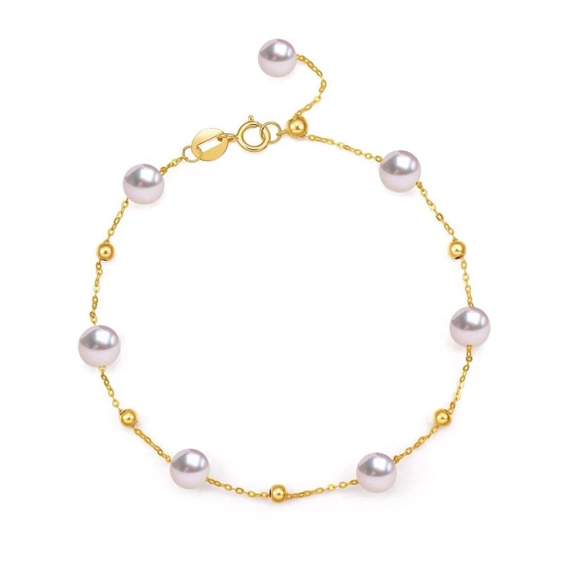 18k Gold Star Pearl Bracelet Bracelets 6 18k Gold Star Pearl Bracelet Bracelets 6