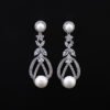 Zircon pierced pearl earrings earrings female 925 silver white gold zircon earrings pearl earrings Earrings 6 Zircon pierced pearl earrings earrings female 925 silver white gold zircon earrings pearl earrings Earrings 6