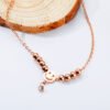 Titanium Steel Plated Rose Gold Round Bead  Anklet Accessories 8
