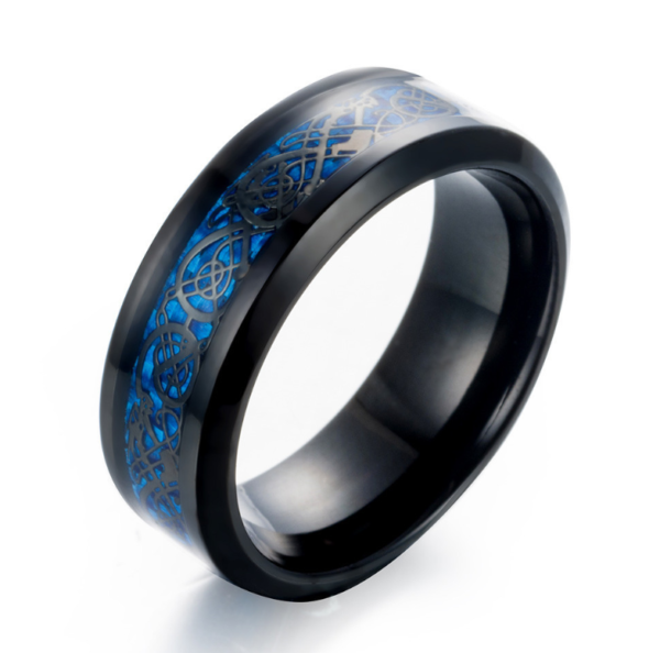 Titanium Steel Dragon Ring Rings 6
