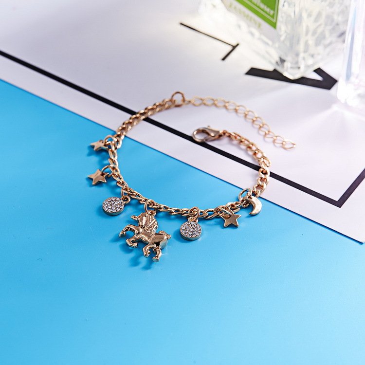 Cartoon  Star Moon Pendant Bracelet Simple Creative Alloy Bracelet Jewelry Bracelets 2