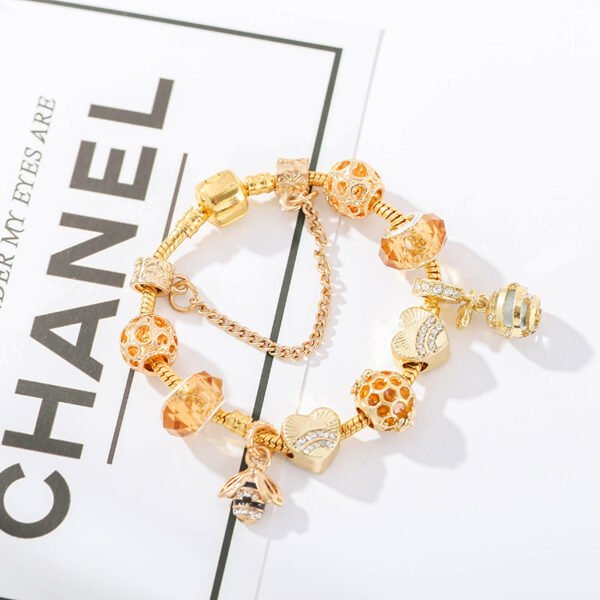 European and American fashion alloy gold-plated DIY hardworking bee ladies bracelet jewelry Bracelets 7