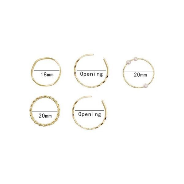 Personality Simple Pure Desire Gold Ring Rings 7