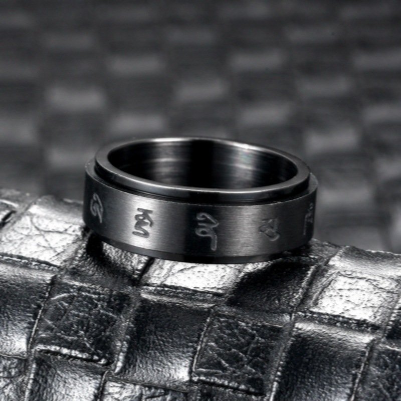 Stainless Steel Rotating Ring Six Words Of Truth Rings 5 Stainless Steel Rotating Ring Six Words Of Truth Rings 5