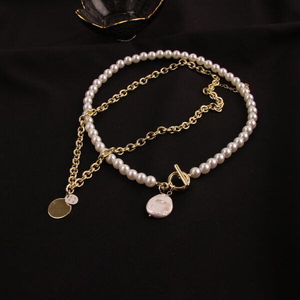 Pearl Double Layered Necklace Female Niche Design Sense Net Red Necklace Retro Exaggerated Clavicle Chain Necklaces 8
