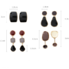 Drop Glaze Geometric Earrings Irregular Round Square Drop Earrings Earrings 14
