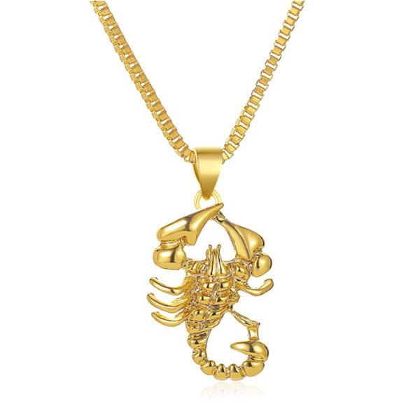 Gold Scorpion Necklace Personality Metal Hollow Sweater Chain Necklaces 4