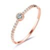 Simple Charms Bracelet For Woman Rose Gold Color With AAA Cubic Zircon Crystal Cut Bracelets Fashion Jewelr Bracelets 8