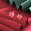 S925 Silver Cute Bull Earrings Natal Year Earrings 8