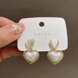 Opal Love Colorful Pearl Earrings S925 Silver Needle Earrings Opal Love Colorful Pearl Earrings S925 Silver Needle Earrings