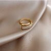 Ladies Diamond Real Gold Plated Ring Rings 13