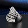 Diamond-studded Ring Elegant And Generous Women’s Style Rings 8