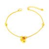 Four Leaf Clover Vietnam Sand Gold Anklet Necklaces 11