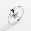 Tongzhe S925 Sterling Silver Explosion Flower Ring Rings 11