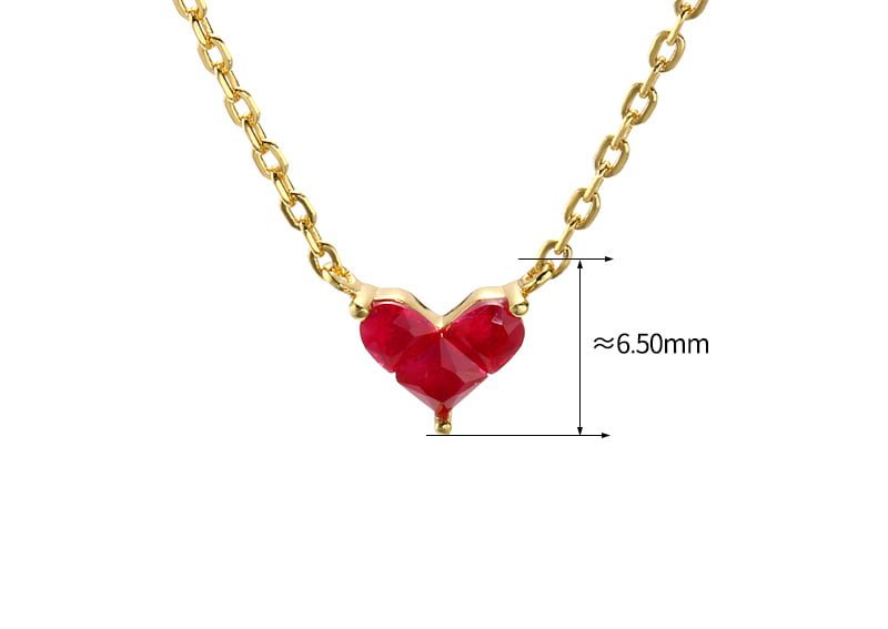 Women’s Gold Plated Sterling Silver Splicing Heart Necklace Necklaces 2