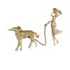 Jewelry Matte Gold Dog Walker Collection Brooch Accessories 10