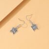 Simple Bright Rhinestone Glossy Rose Ear Hook Earrings 8