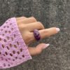 Simple Candy Color Three-dimensional Love Acrylic Joint Ring Rings 20