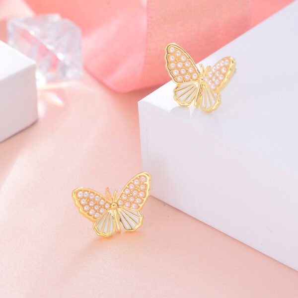 European And American Fashion Earrings Popular Butterfly Pearl Earrings Women Earrings 8
