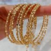 T015 18K Gold Cube Sugar Bracelet Laser Bracelets 9