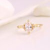 INS Wind Zircon Ring S925 Silver Plated 14K Gold Rings 10