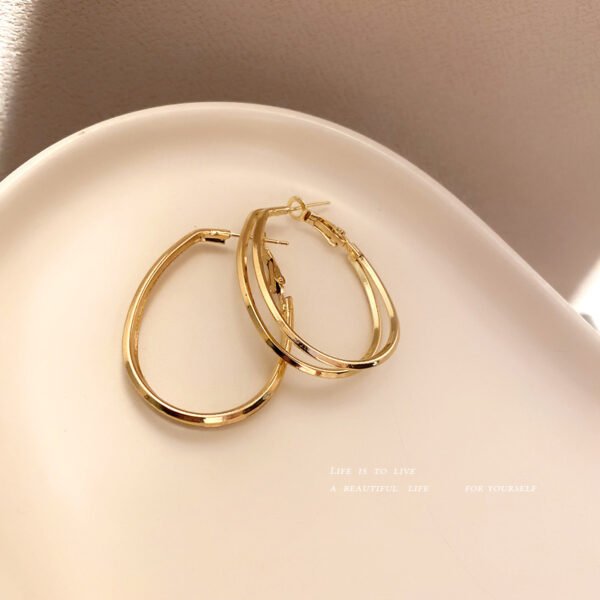925 Silver Needle Geometric Circle Earrings Retro Temperament Earrings Earrings 4