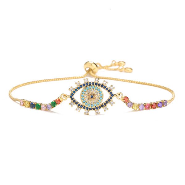 Devil’s Eye Bracelet Female Niche Copper Plated 18K Gold Bracelet Bracelets 6