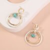 Personality Tide Brand Irregular Wave Pattern Earrings Multicolor Birthday Turquoise Simple Earrings Earrings 8
