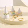 Boho Vintage Gold Geometric Emerald Statement Ring Set BestSelling 16 Boho Vintage Gold Geometric Emerald Statement Ring Set BestSelling 16