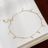 Simple And Colorless Small Strip Colored Gold Feet Chain Accessories 12