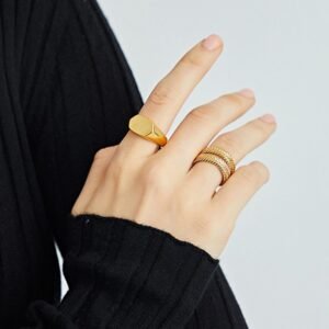 Gold Filled Love Heart Rings Chunky Hexagon Geometric Rings Rings Gold Filled Love Heart Rings Chunky Hexagon Geometric Rings Rings
