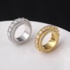 Gold-plated micro-set zircon ring Rings 9