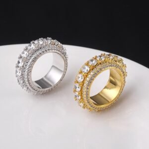 Gold-plated micro-set zircon ring Rings