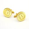 Men’s Gold Bitcoin Cufflinks Spot Business Accessories 8