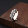 S925 Sterling Silver Jewelry Fashion Retro Personality Turning Ring Rings 9