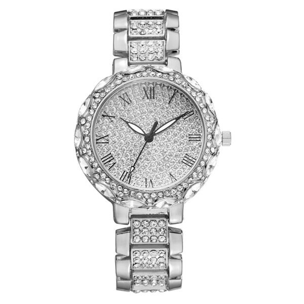 New Gold Sky Star With Diamond Steel Band Watch Girl watches 8