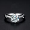 Sterling silver gold-plated moissanite ring Rings 9