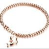 Exquisite first ornament is plated with rose gold girl’s round beads bracelet titanium steel accessories. Necklaces 8