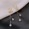 Fashion Women’s Alloy Bow Cat’s Eye Earrings Earrings 12