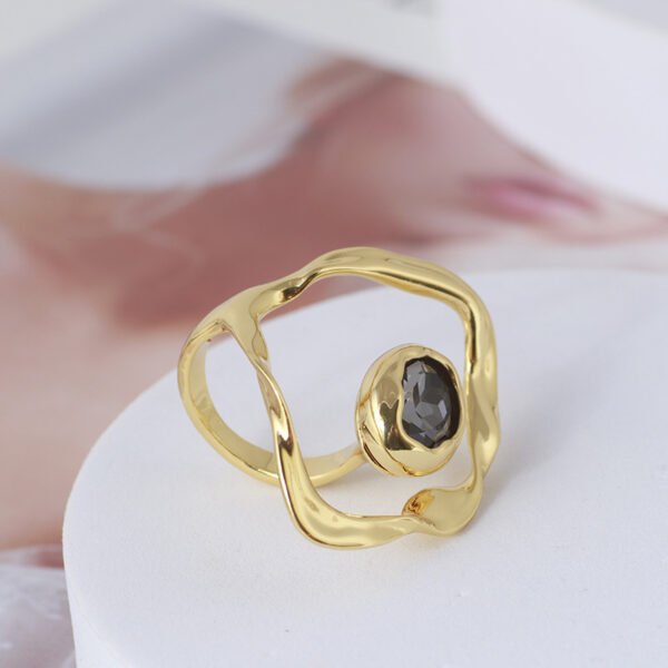 Tide Brand Jewelry Wholesale Fold Geometric Irregular Ring Rings 5