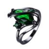 Black Gold S Shaped Zircon High End Diamond Ring For Men Rings 18